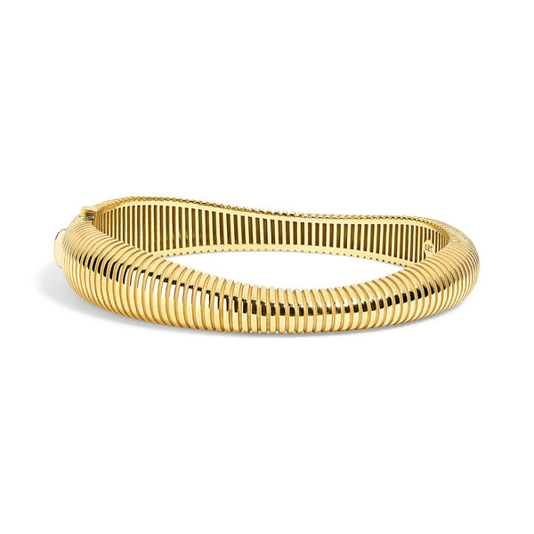 Isla Flow Bangle II | 18K Yellow Gold Fine Jewelry – Pamela Zamore