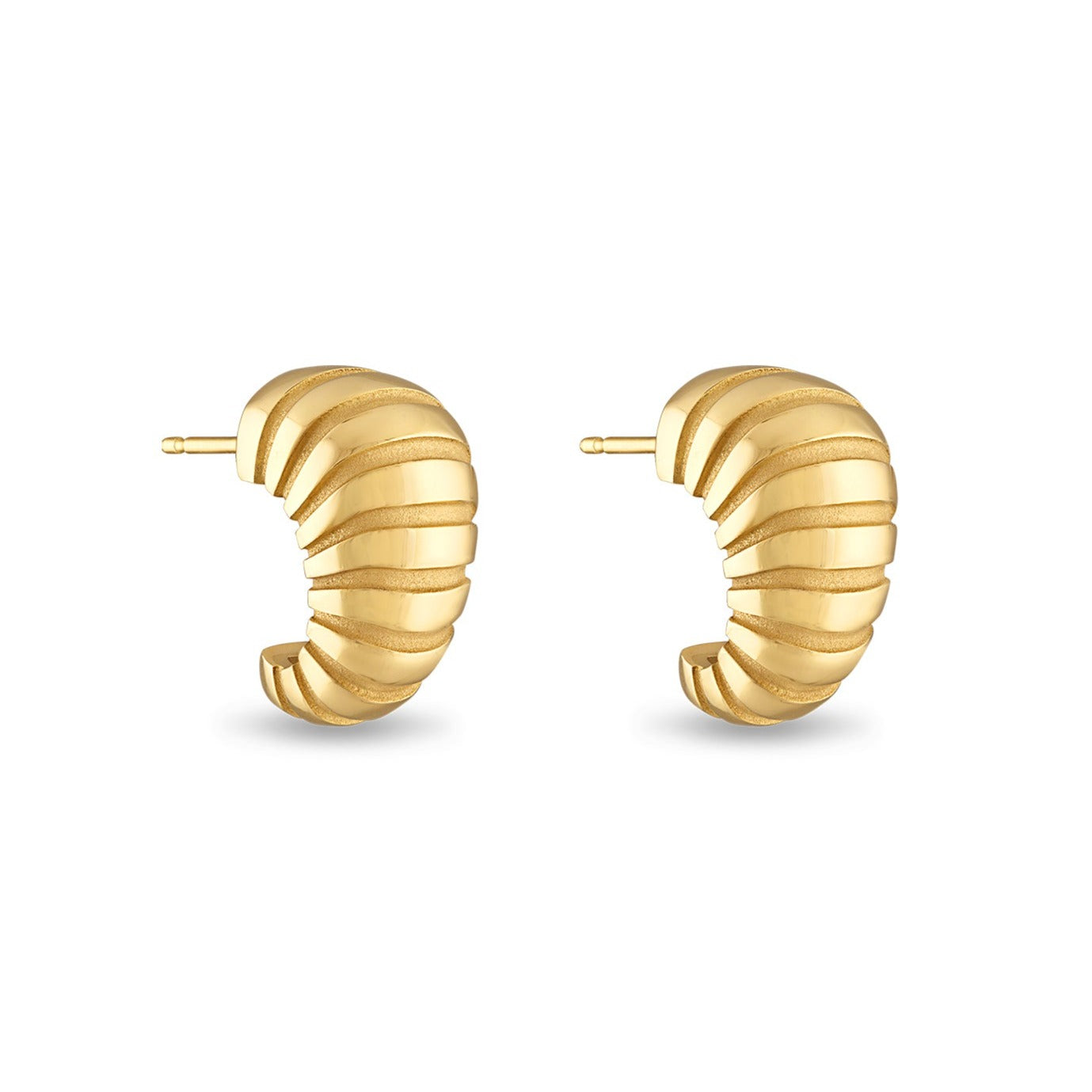 Noa Taper Hoops | 18K Yellow Gold Fine Jewelry – Pamela Zamore
