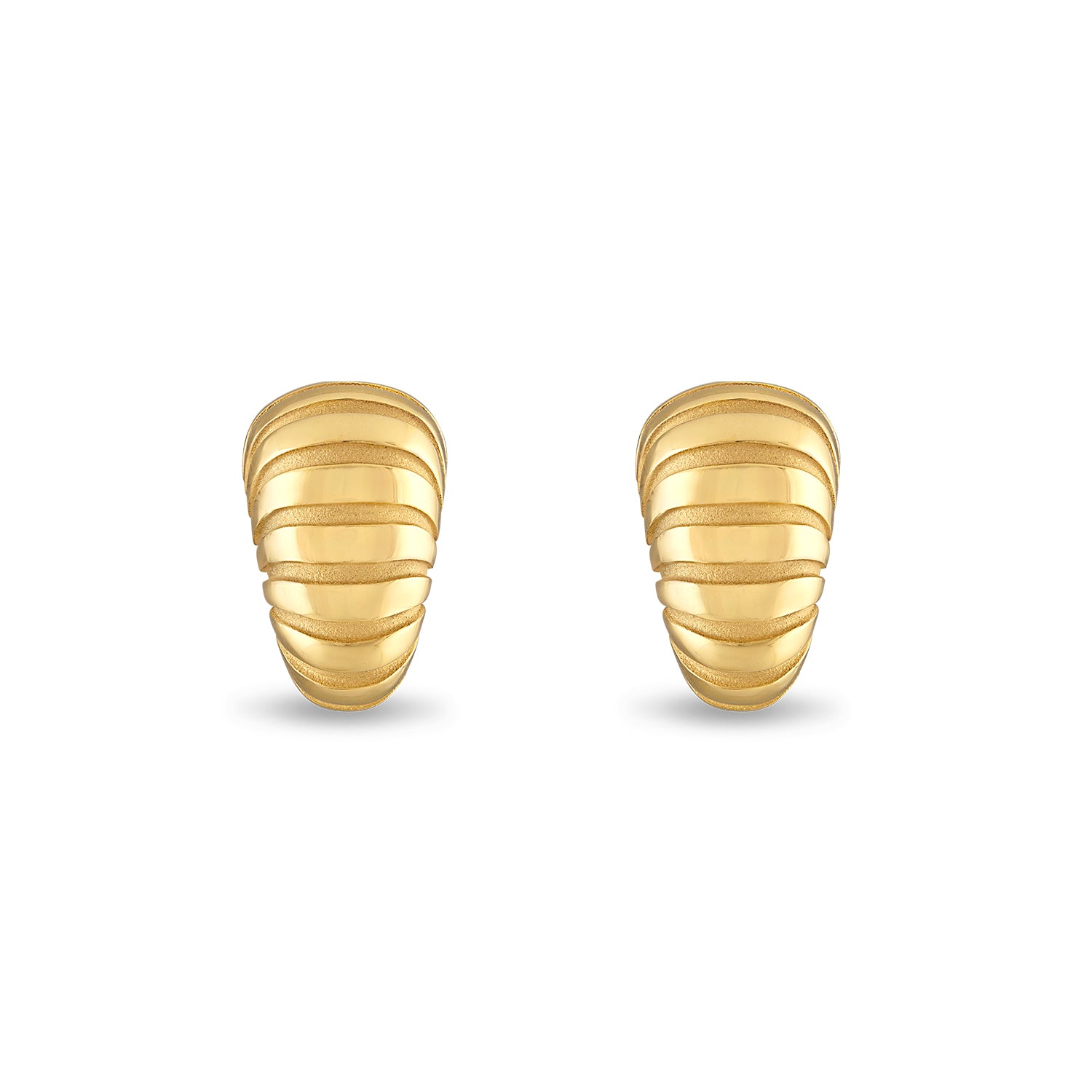 Noa Taper Hoops | 18K Yellow Gold Fine Jewelry – Pamela Zamore