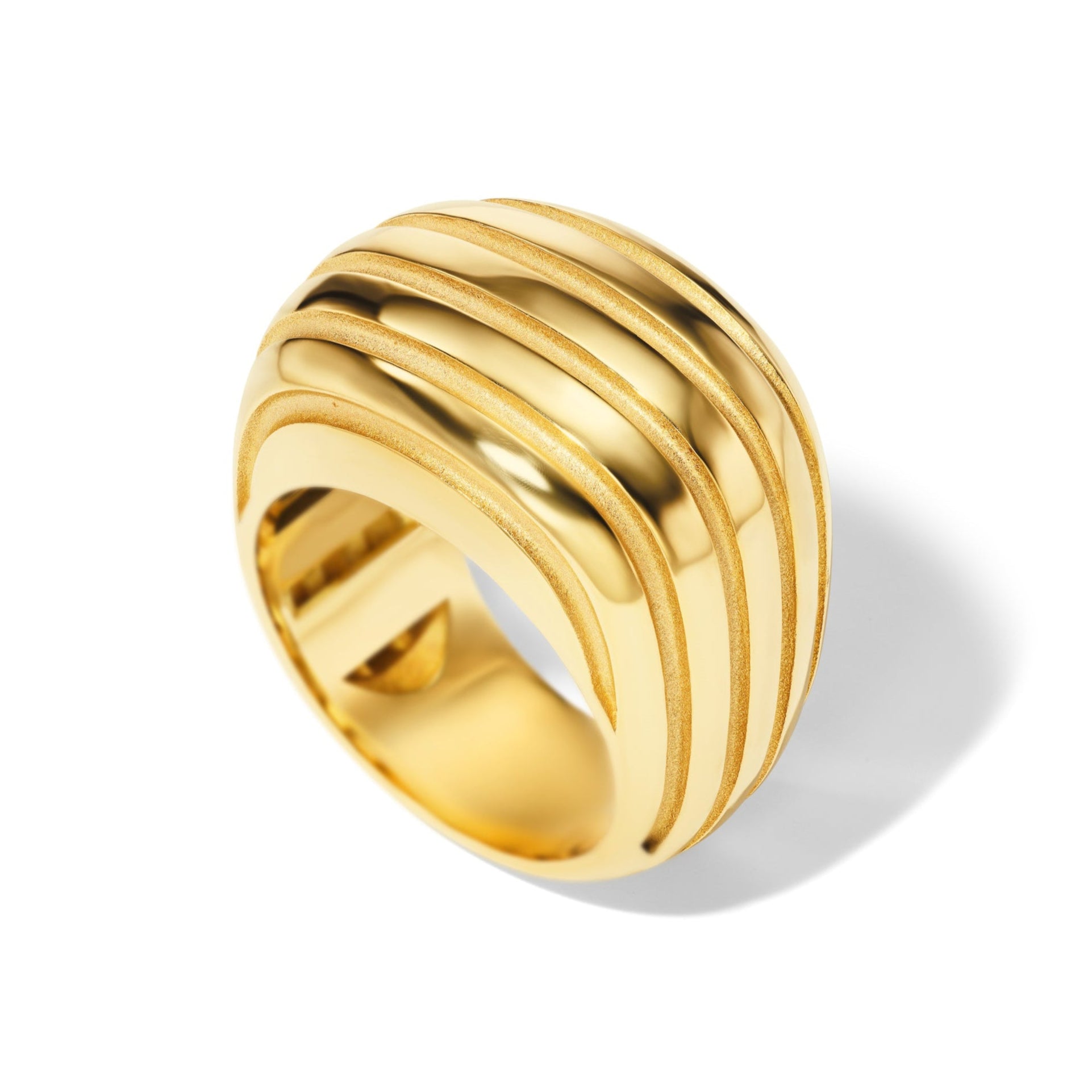 Eos Cross Ridge Ring | 18K Yellow Gold Fine Jewelry – Pamela Zamore