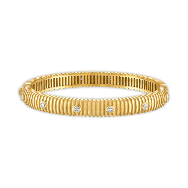 Clio Diamond Bangle | 18K Yellow Gold Fine Jewelry – Pamela Zamore